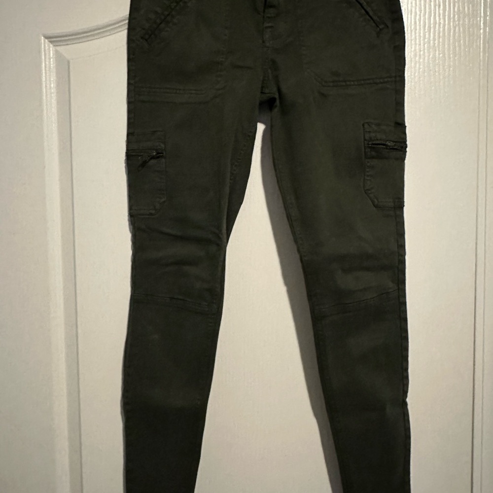 Olive Women's Skinny Cargo Jeans
